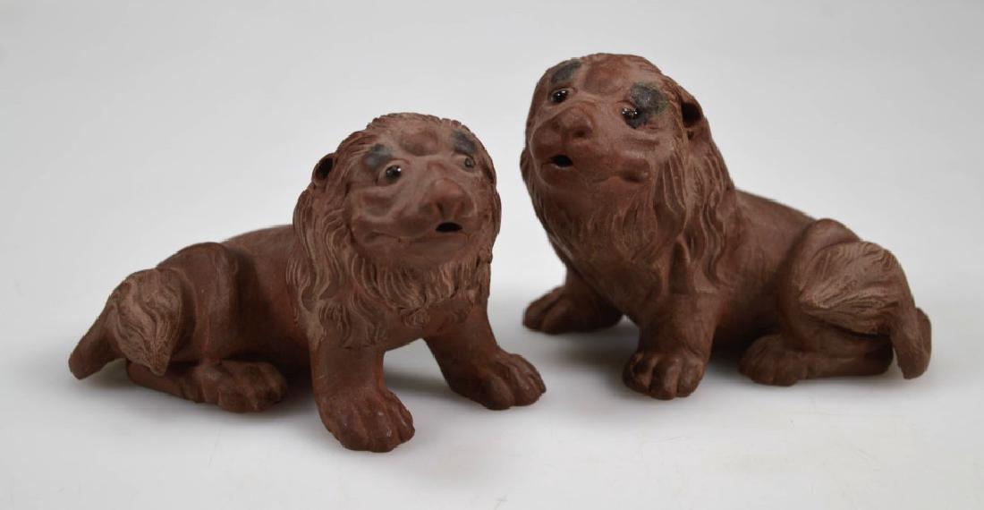 Mirror Pair Chinese Yixing Puppy Water Droppers (1 of 7)