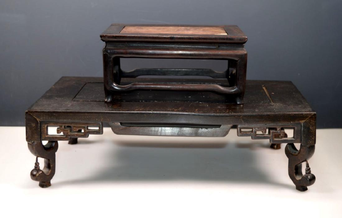 2 Antique Chinese Hardwood Stands (1 of 7)