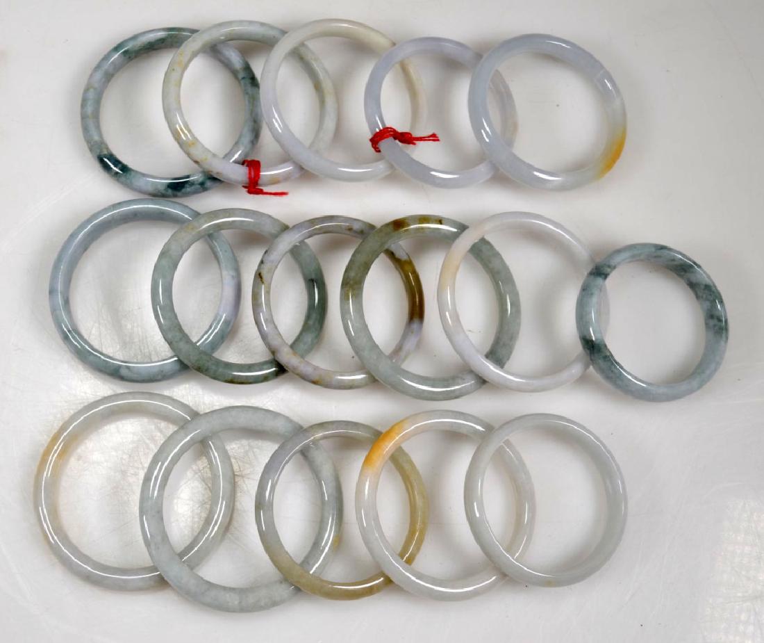 16 Chinese Polished Jadeite Bangles (1 of 7)