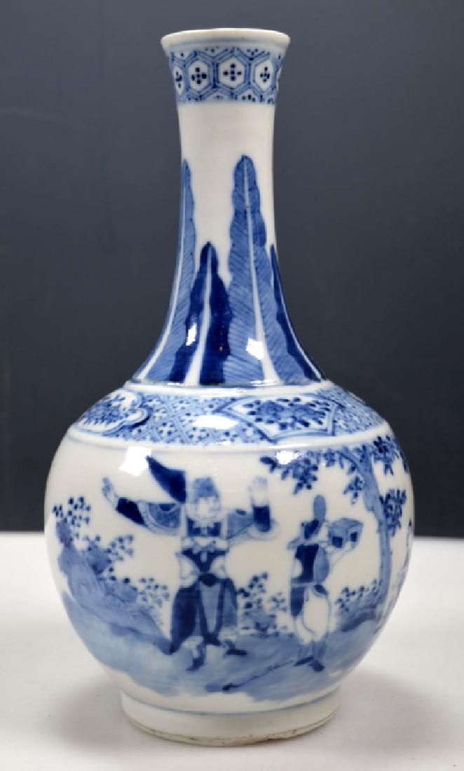 Chinese Underglaze Blue Porcelain Bud Vase (1 of 7)