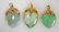 Three Chinese Natural Jadeite Pendants in 18K