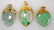 Three Chinese Natural Jadeite Pendants in 18K - 3