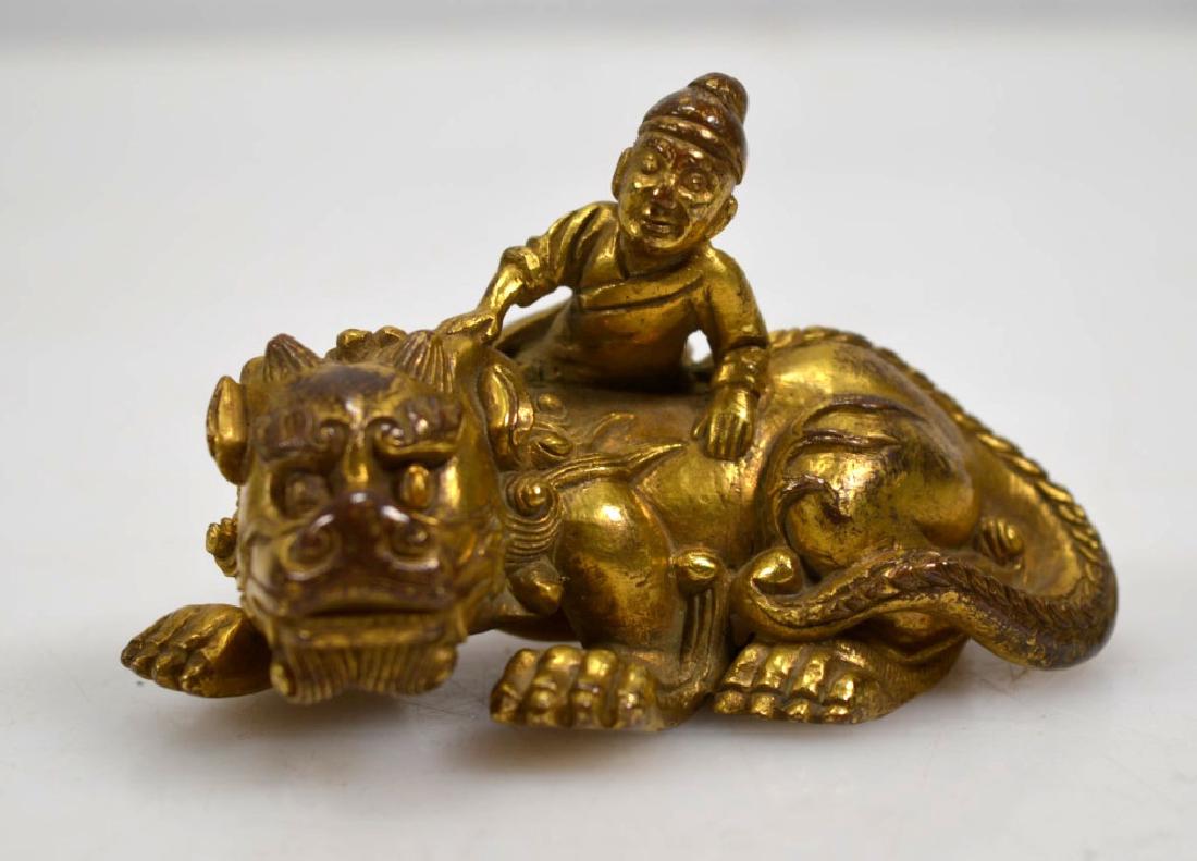 Fine Chinese Gilt Bronze Miniature Sculpture (1 of 7)