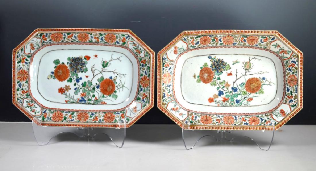 Pr Chinese Kangxi Famille Verte Porcelain Platters (1 of 9)