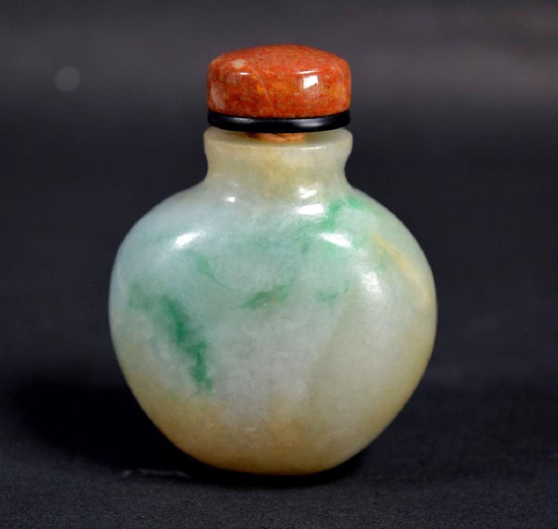 19th C Chinese Jadeite Snuff Bottle (1 of 6)
