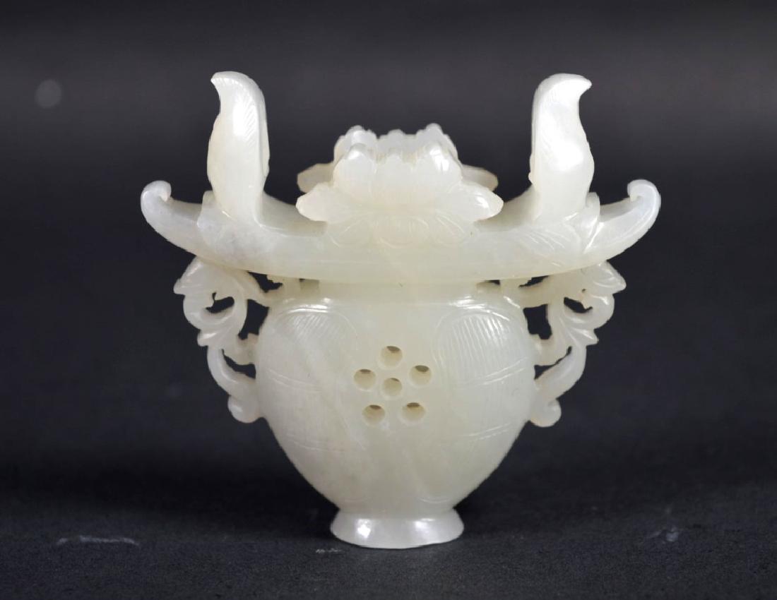18th/19th C Chinese White Jade Perfume Pendant (1 of 7)