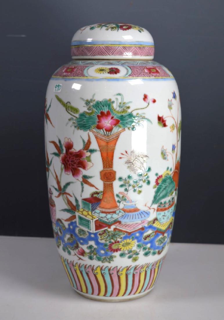 Antique Chinese Famille Rose Enameled Ginger Jar (1 of 7)