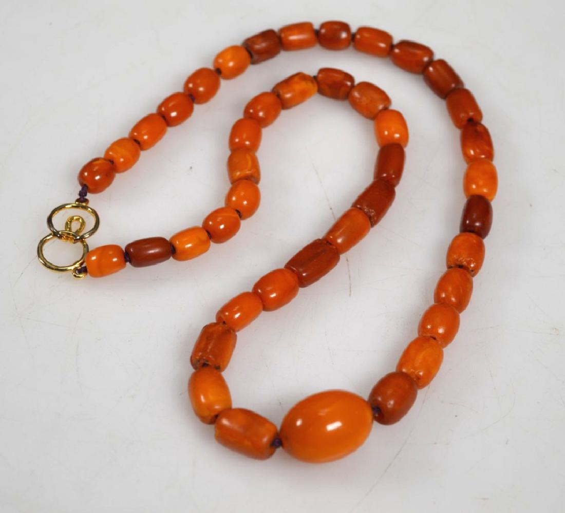Antique Butterscotch Amber Beads; 28 grams (1 of 5)
