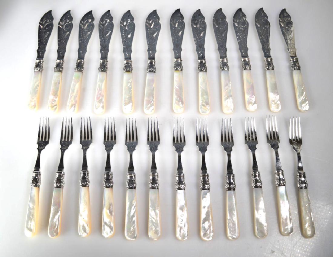 24 Sterling Aesthetic Movement 19C Knives & Forks (1 of 10)