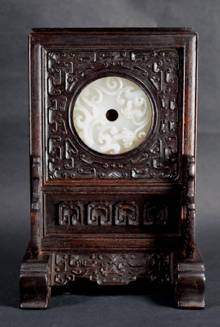 Fine Chinese Carved White Jade Double Dragon Bi (1 of 7)