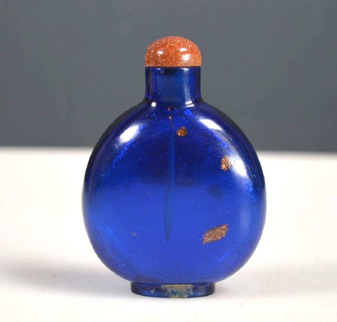 Rare 18th/19th C Chinese Cobalt Blue Snuff Bottle (1 of 5)