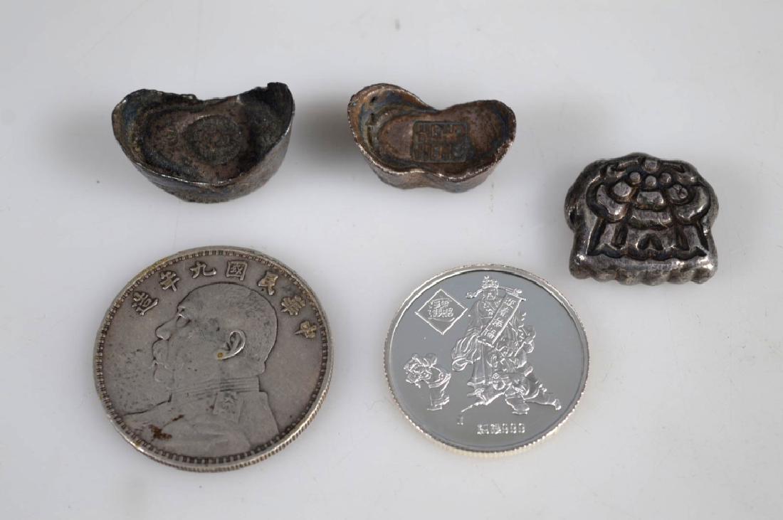 5 Pieces Chinese Silver; 136.6G (1 of 8)