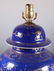 Two Qing Dynasty Blue Glazed Porcelain Jars w Gold - 5