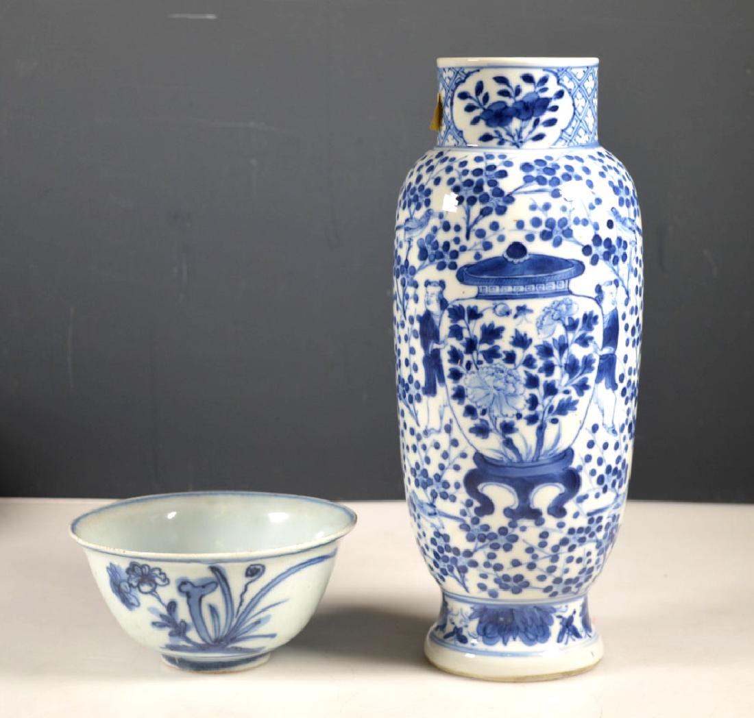 Two Chinese B & W Porcelains; Late Ming & Qing (1 of 6)