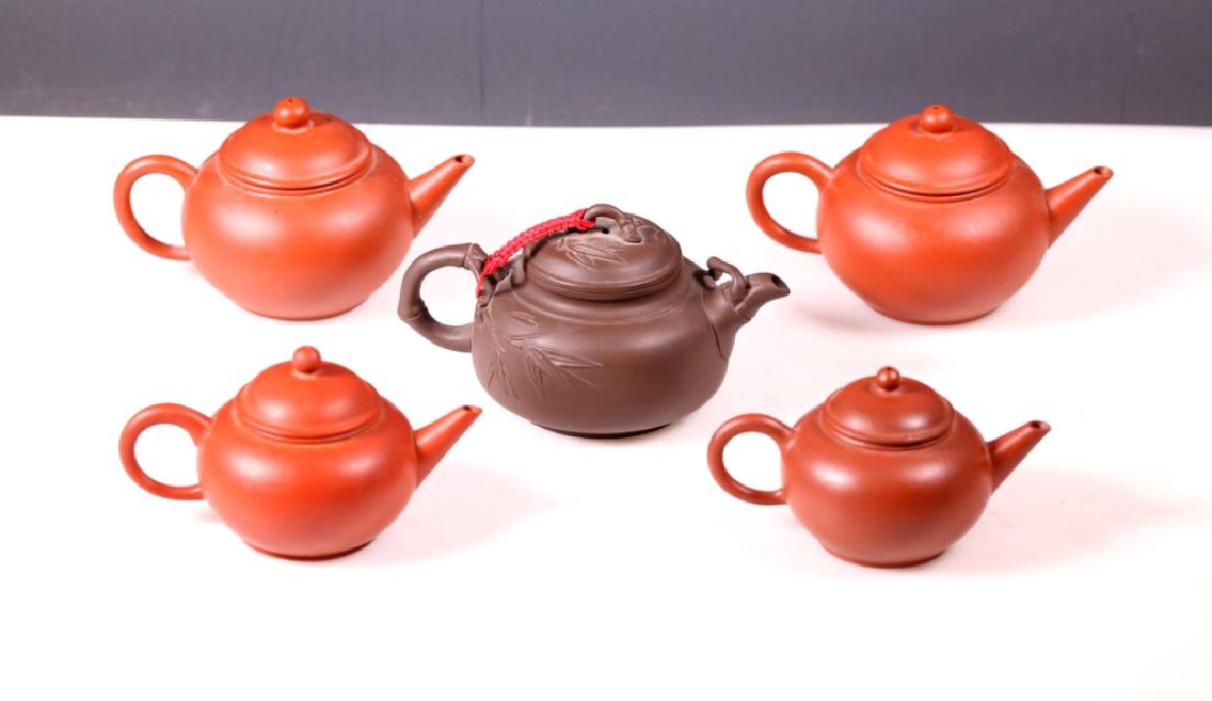 Group 5 Yixing Teapots; 4 Purchased Yixing 1981 (1 of 7)