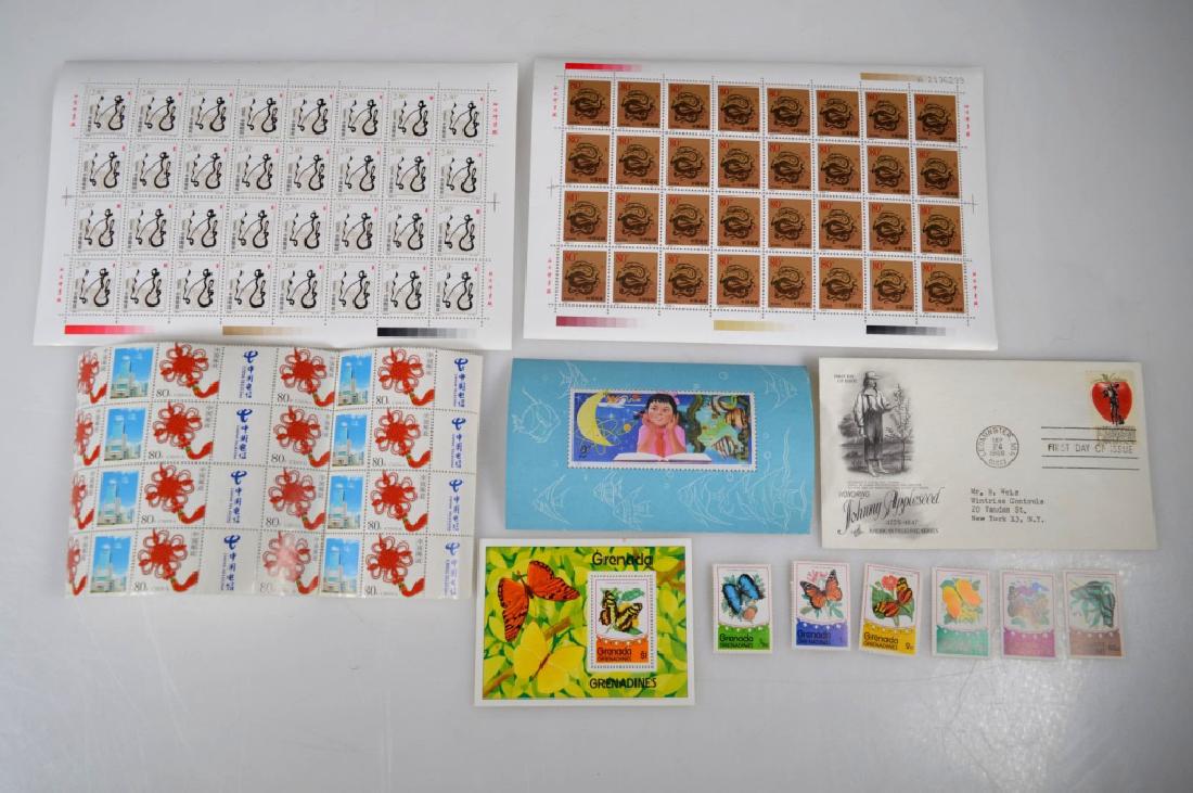 3 Blocks Chinese Stamps, 1 Girl Stamp, 6 others (1 of 6)