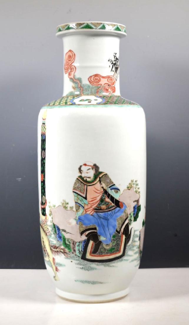 Large Chinese Famille Verte Porcelain Vase (1 of 6)