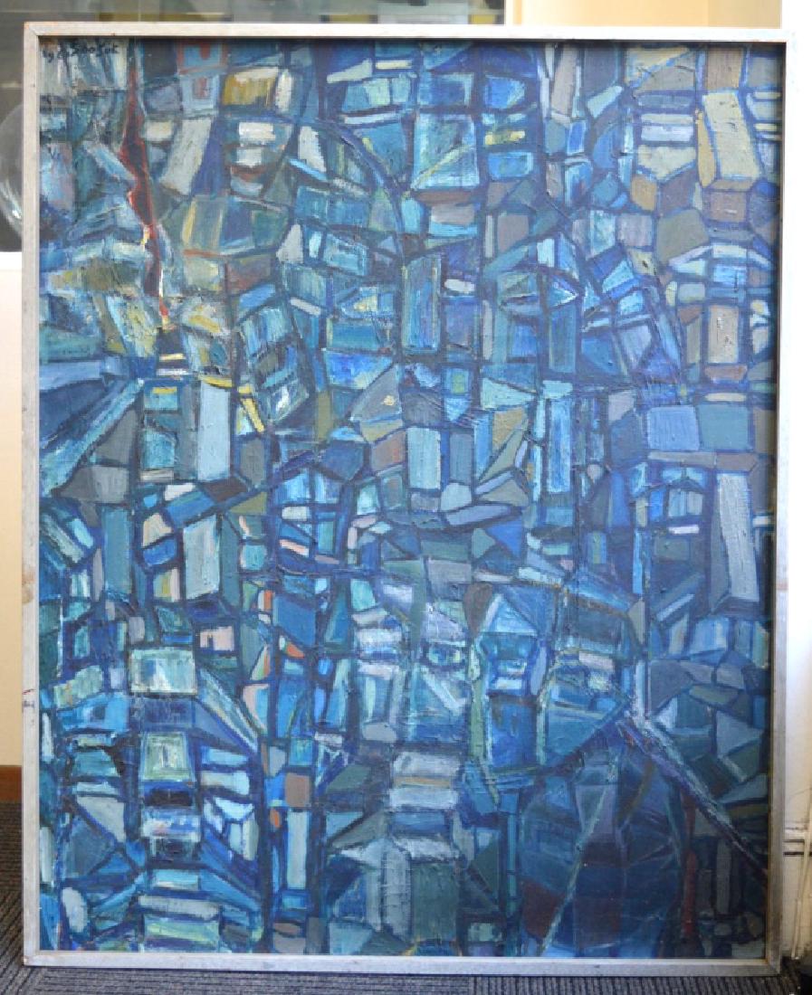 SooSuk Kim: Korean Oil/Canvas, Abstract Buildings (1 of 5)