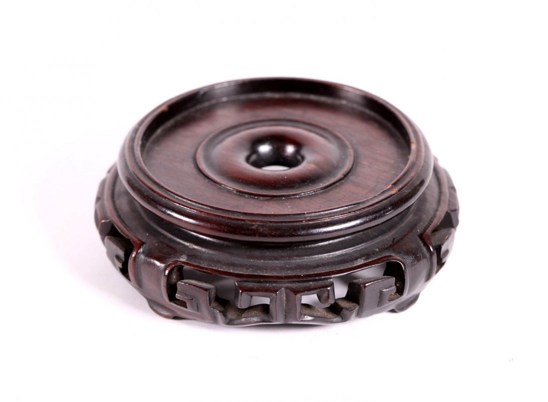 Chinese Round Hardwood Stand (1 of 6)