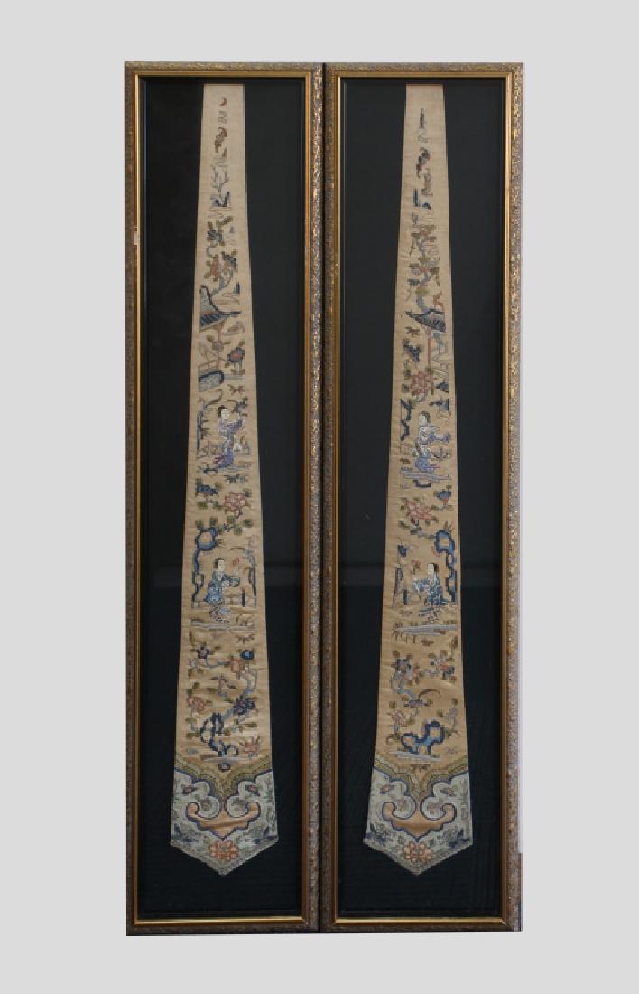Pr Chinese Qing Dynasty Embroidered Scarves (1 of 4)