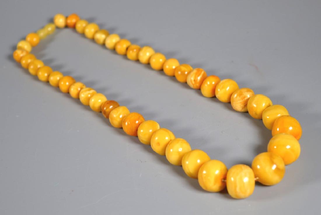 Butterscotch Amberl Bead Necklace; 52G (1 of 4)