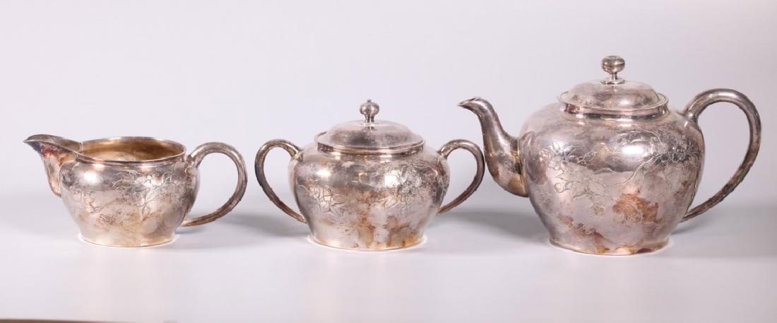 Samurai Shokai Japanese Sterling 3Pc Teapot Set (1 of 11)