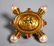 Oval Pin 18 K Yellow Gold with Pearls & Rubies