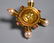 Oval Pin 18 K Yellow Gold with Pearls & Rubies - 2