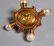 Oval Pin 18 K Yellow Gold with Pearls & Rubies - 3