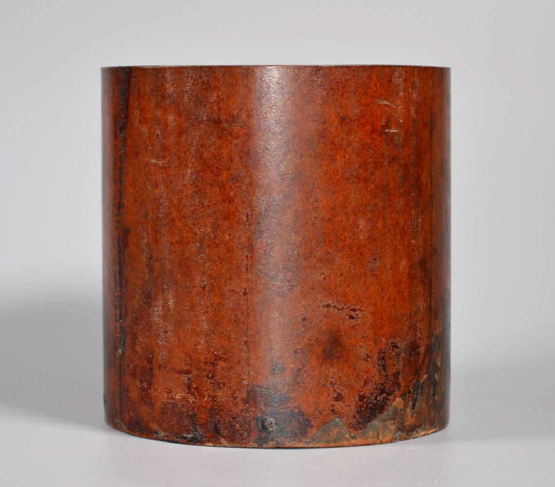 Chinese Hardwood Brush Pot (1 of 4)