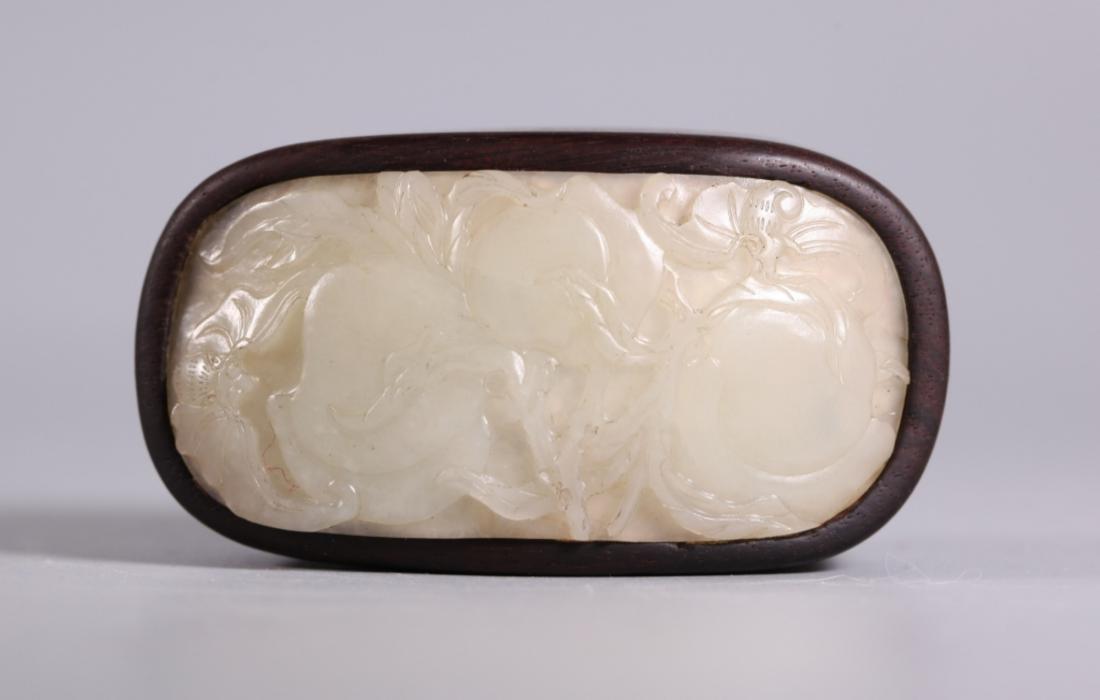 Chinese Qing Dynasty Carved White Jade Plaque (1 of 7)