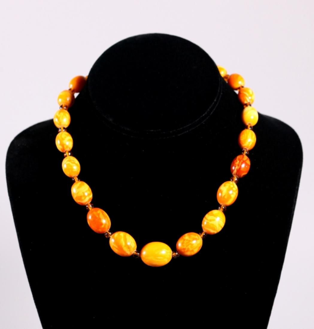 Butterscotch Amber Beads; Total Weight 28G. (1 of 6)