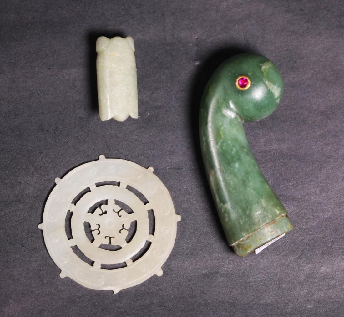 3 Chinese Jade or Hardstone Carvings (1 of 9)