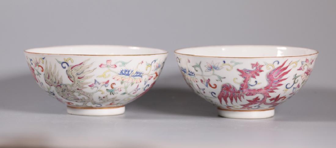Chinese Guangxu Mark Phoenix Porcelain Bowls (1 of 7)