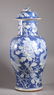 Chinese Qing Dynasty Blue & White Porcelain Vase