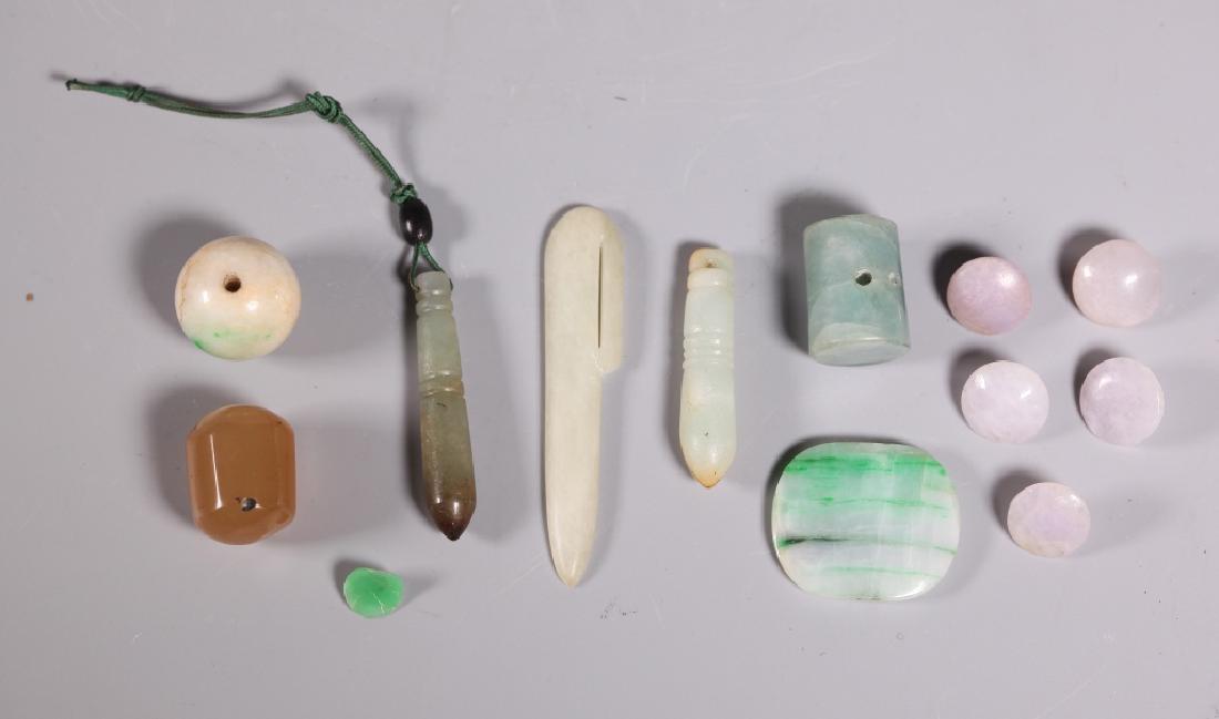 13 Chinese Carved Jadeites and Hardstones (1 of 6)