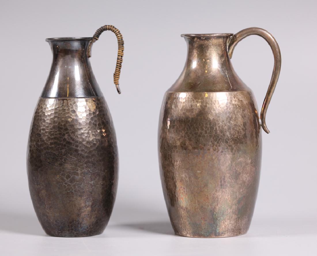 Two Japanese Silver Saki Pitchers; 171.4G (1 of 9)