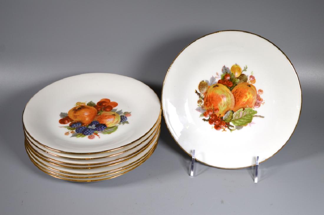 Set 8 M & R, 1920's Limoges Porcelain Fruit Plates