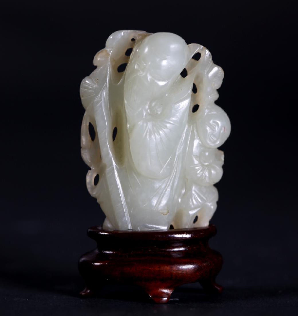 Chinese Qing Warm White Jade Shouxing & Boy Toggle (1 of 8)
