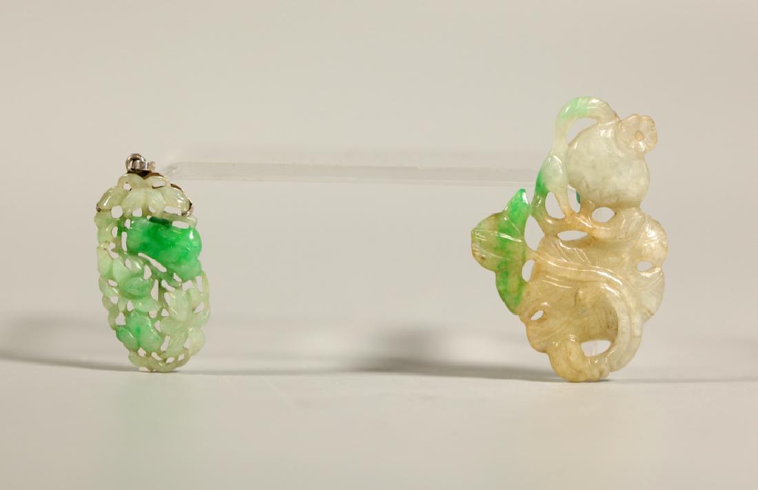 Two Fine Chinese Qing Dynasty Jadeite Pendants (1 of 5)