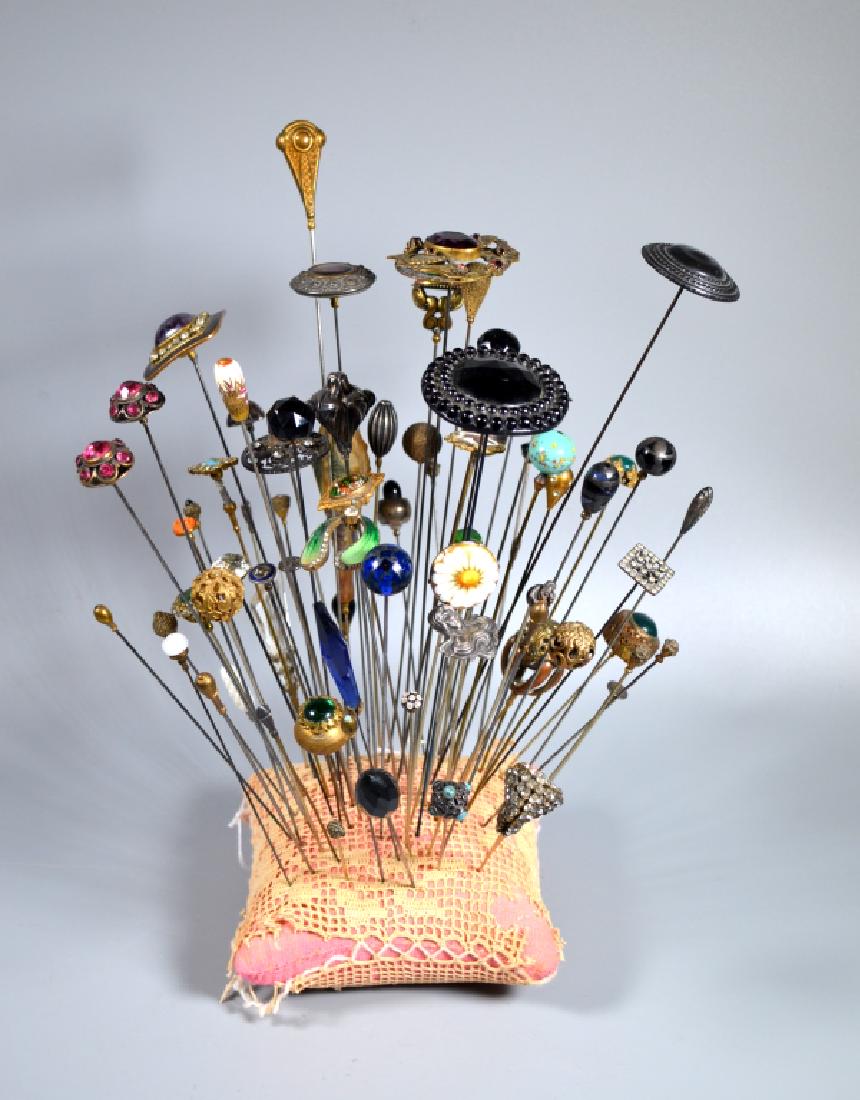 Collection 75 Good 19 Century Lady's Hat Pins (1 of 11)