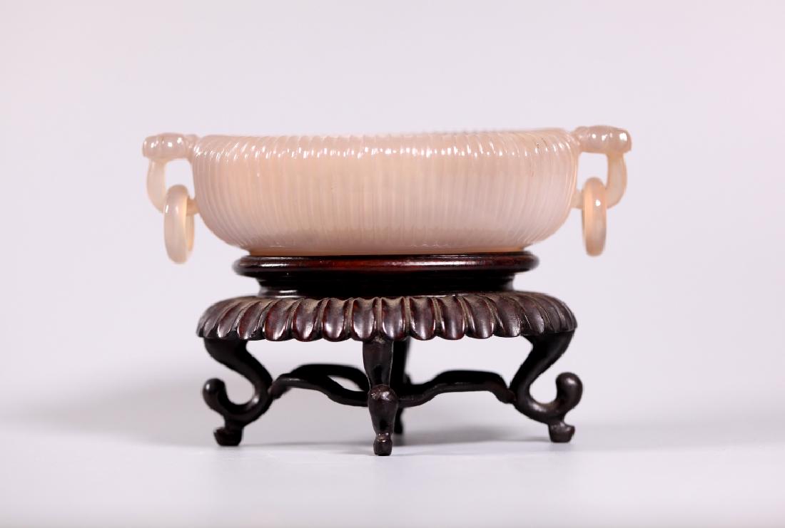 Fine Chinese Carved Chalcedony Agate Mughal Bowl (1 of 8)