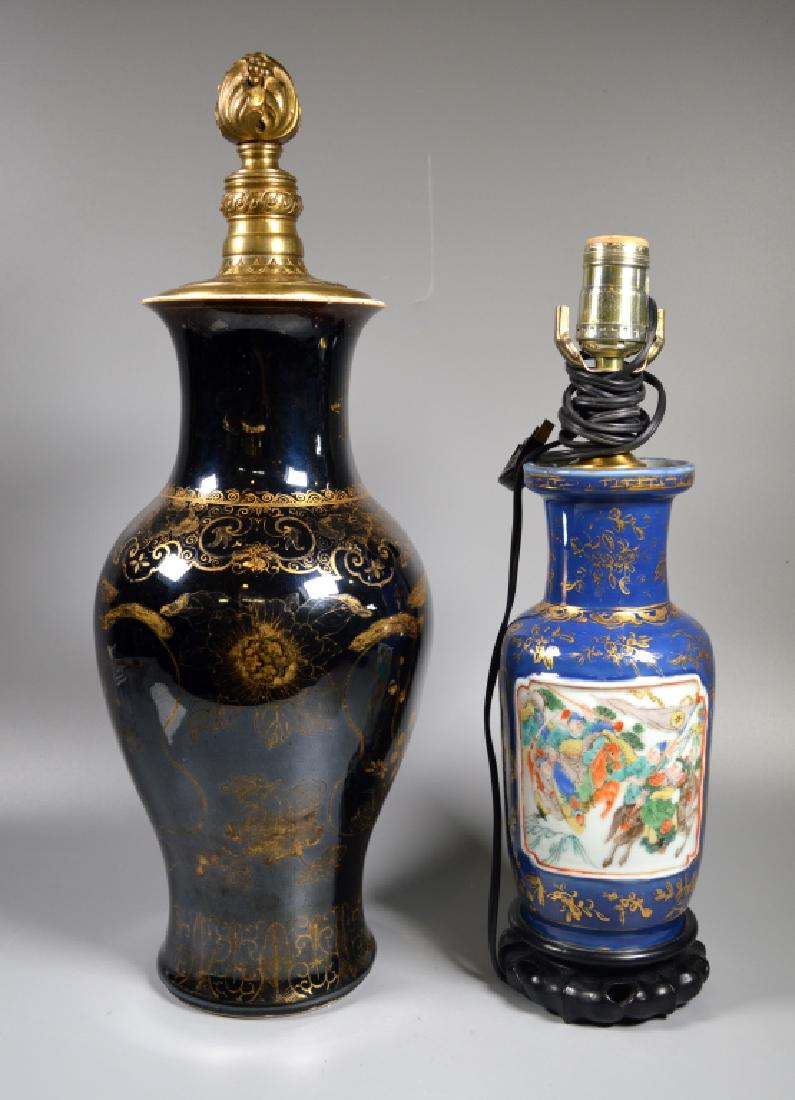 2 Chinese Qing Dynasty Porcelain Vases (1 of 14)