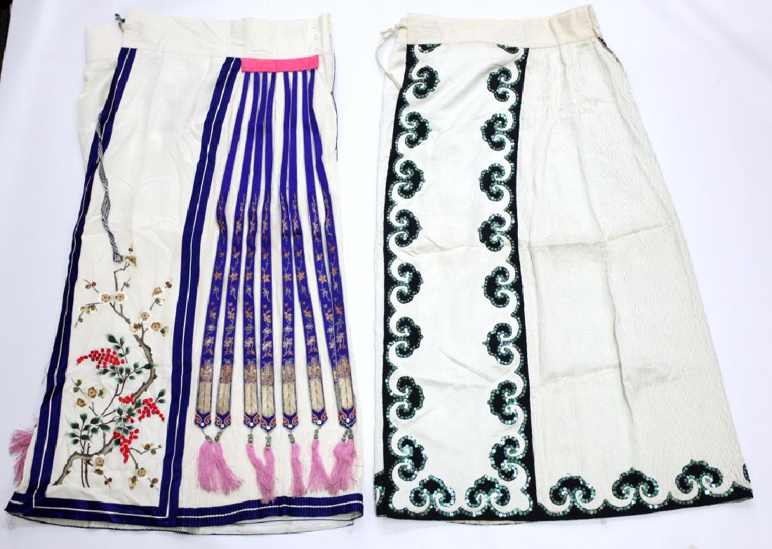 Two Rare Chinese Qing Dynasty Silk Skirts (1 of 18)