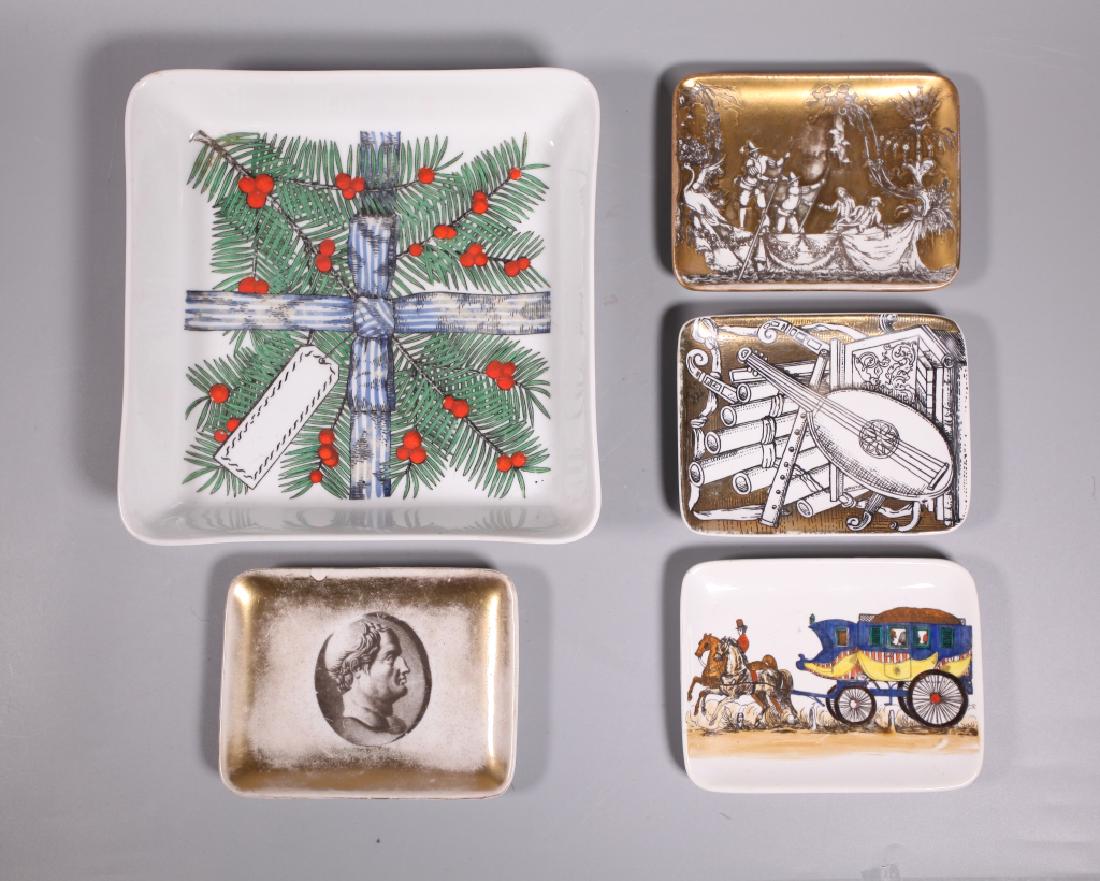 5 Vintage Fornasetti Milano Ceramics; 1 Christmas (1 of 7)