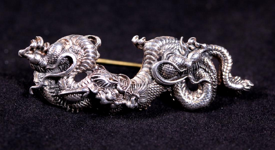 Chinese Sterling Silver Dragon Pin (1 of 7)