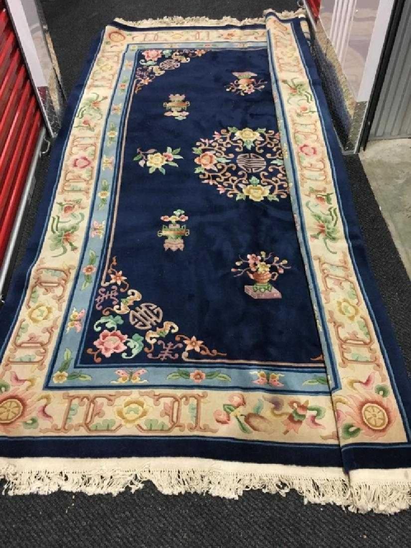 Chinese Large Blue Wool Carpet (1 of 8)