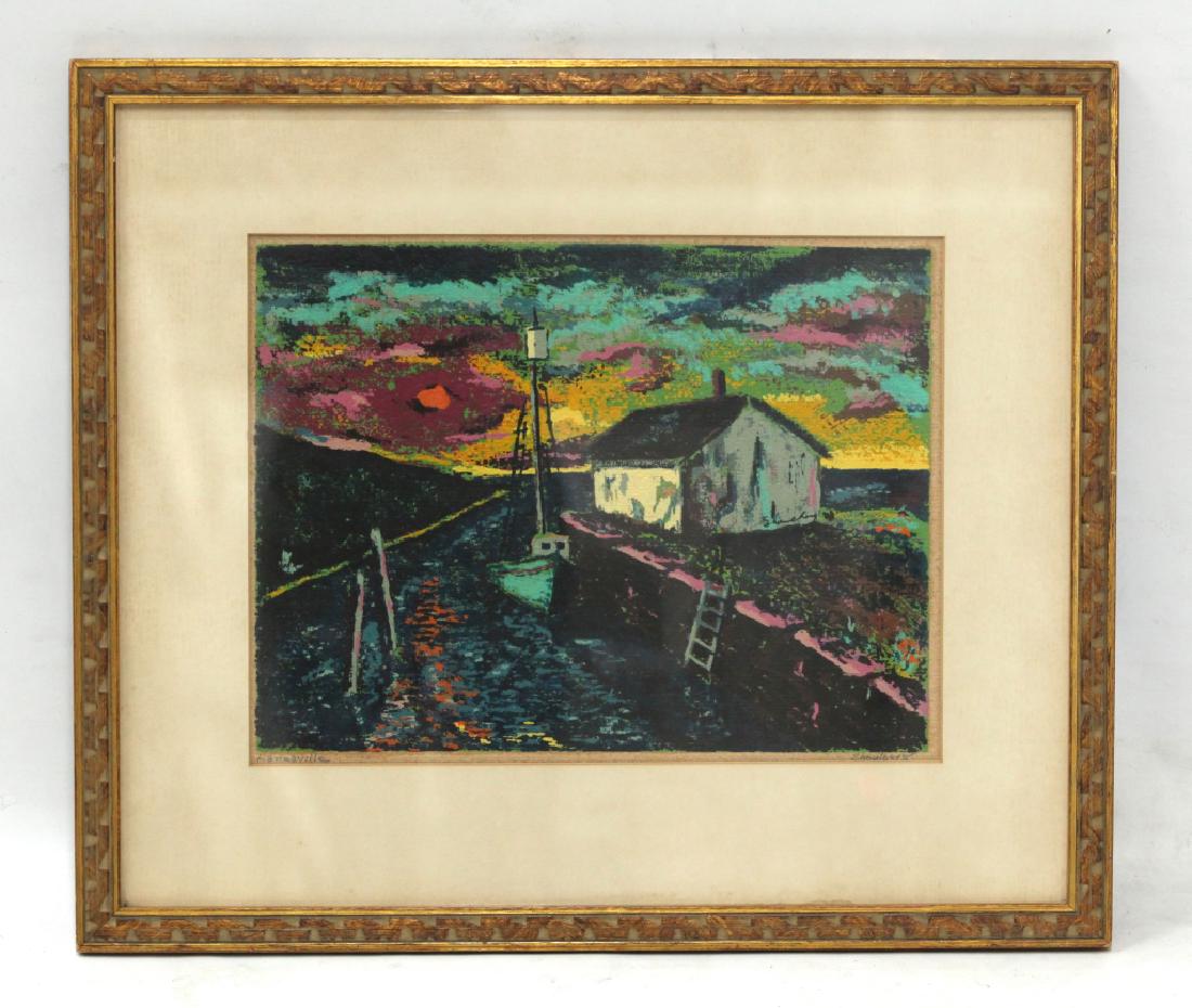 Harry Shoulberg, Lanesville, MA; WPA Serigraph (1 of 6)