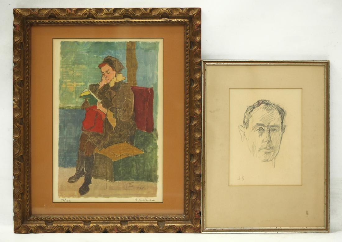 2 Joseph Solman; Woman Reading Subway, Portrait (1 of 12)