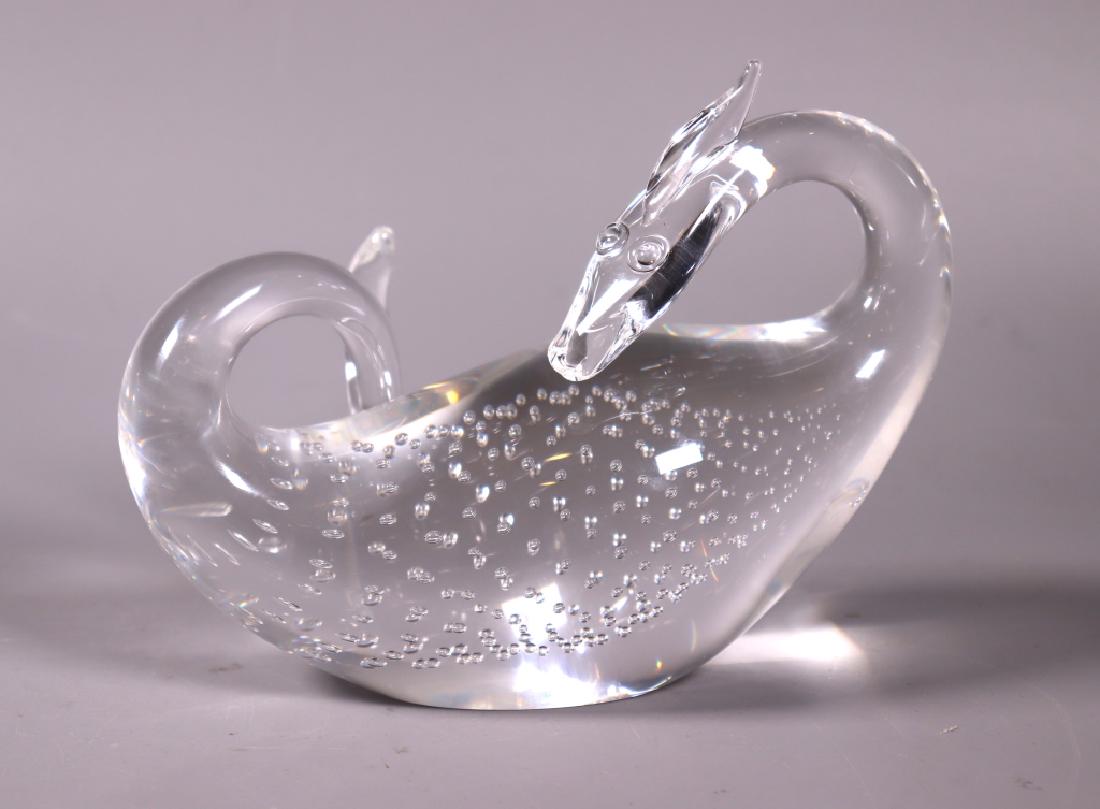 Steuben Glass Loch Ness Monster Figurine; Signed (1 of 7)